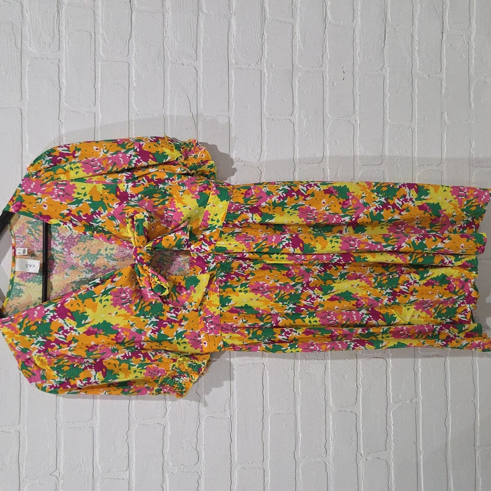 Y.A.S. Floral Keyhole Midi Dress